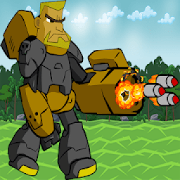 Metal uncharted soldier shoting icon