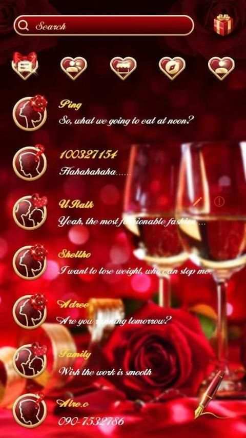 GO SMS FOR LOVE THEME screenshot 4