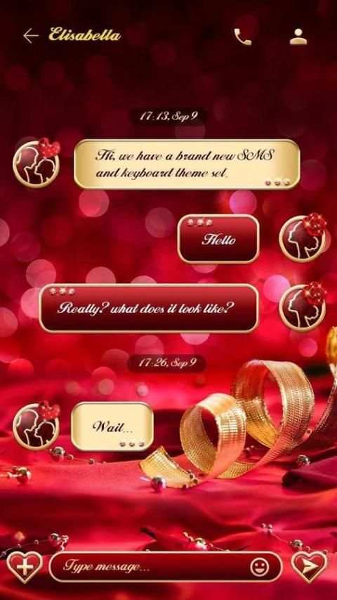 GO SMS FOR LOVE THEME screenshot 3