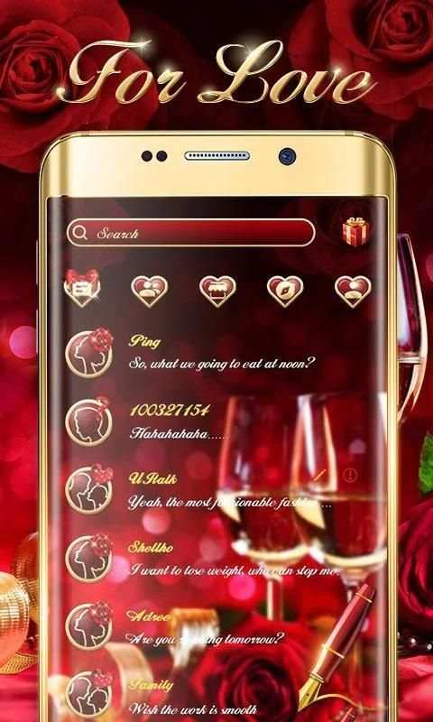 GO SMS FOR LOVE THEME screenshot 5
