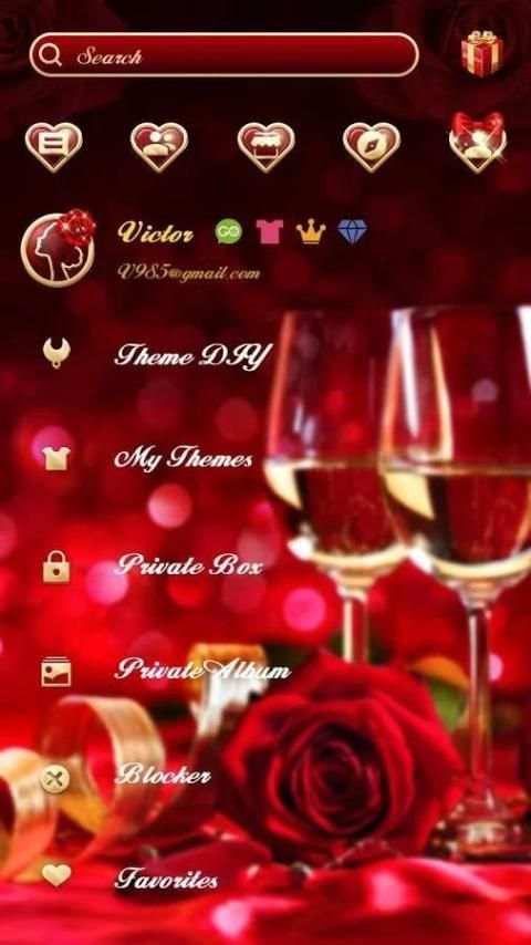 GO SMS FOR LOVE THEME screenshot 1