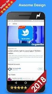 Lite for twitter : twitter Lite 2018 screenshot 1