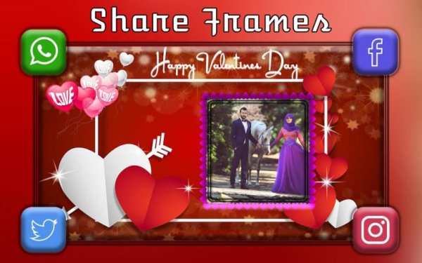 Valentine Day Photo Frame स्क्रीनशॉट 5