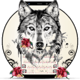 Tattoo Rose Romantic Wolf Keyboard icon