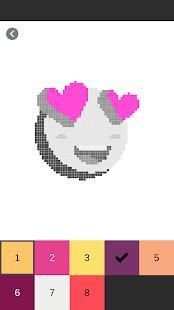 Emoji Color by Number Pixel Art Drawing Book free screenshot 3