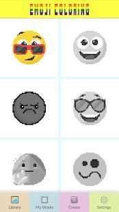 Emoji Color by Number Pixel Art Drawing Book free screenshot 7