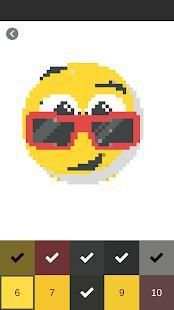 Emoji Color by Number Pixel Art Drawing Book free screenshot 5