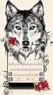 Tattoo Rose Romantic Wolf Keyboard स्क्रीनशॉट 3