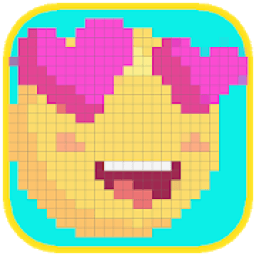 Emoji Color by Number Pixel Art Drawing Book free أيقونة