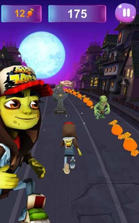 Zombie Subway Halloween Runners screenshot 5