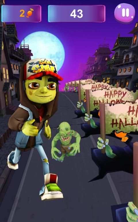 Zombie Subway Halloween Runners screenshot 7