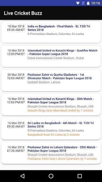 Live Cricket Buzz स्क्रीनशॉट 3