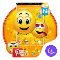 Funny Emoji APUS Launcher theme