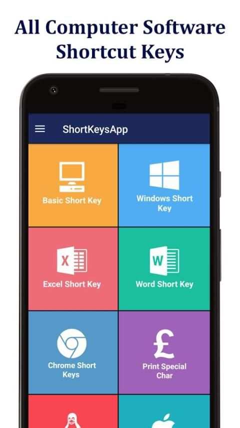Shortcut Keys Master - Computer shortcut keys app स्क्रीनशॉट 1
