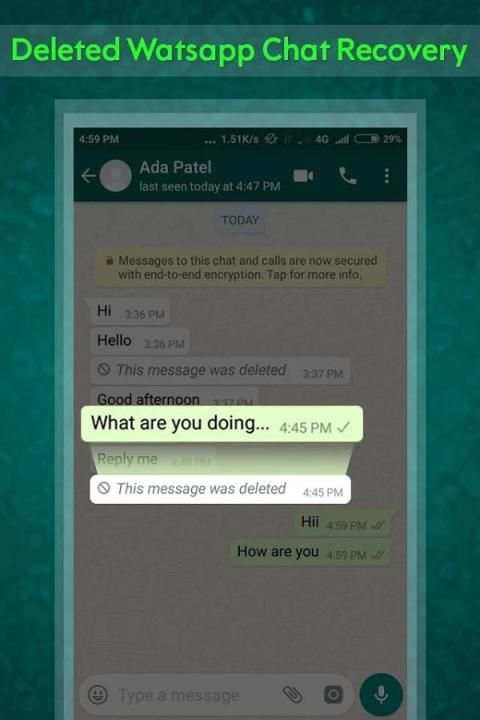 Deleted Watsapp Chat Recovery screenshot 1