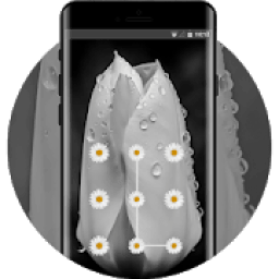 Spring flowers theme kissed by the rain space icon