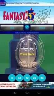 Fantasy 5 Lucky Ticket Generator screenshot 3