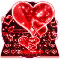 Glittering Red Love Keyboard