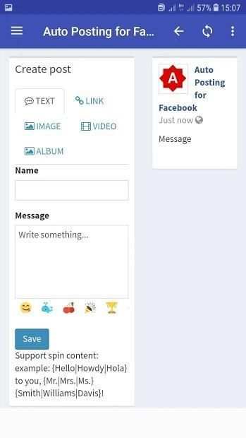 Auto Posting for Facebook screenshot 1