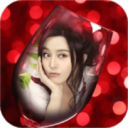 Wine Glass Photo Frame 2018 1.0