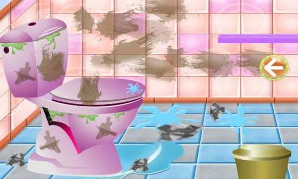 Barbie Bathroom Cleaner Girl Games screenshot 1