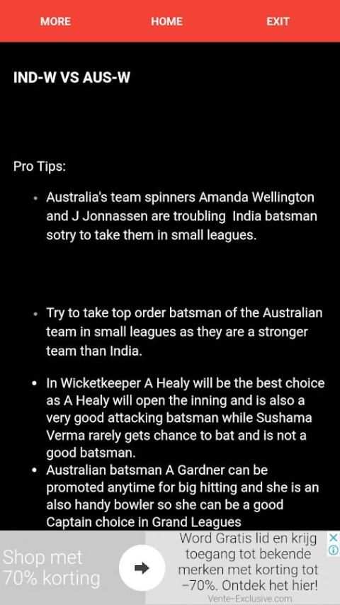 Dream11 Pro Tips स्क्रीनशॉट 3