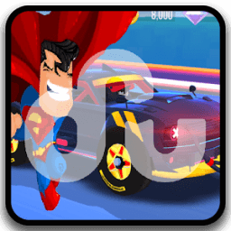 SuperMan Superheroes Car Stunt Racing Simulation आइकन