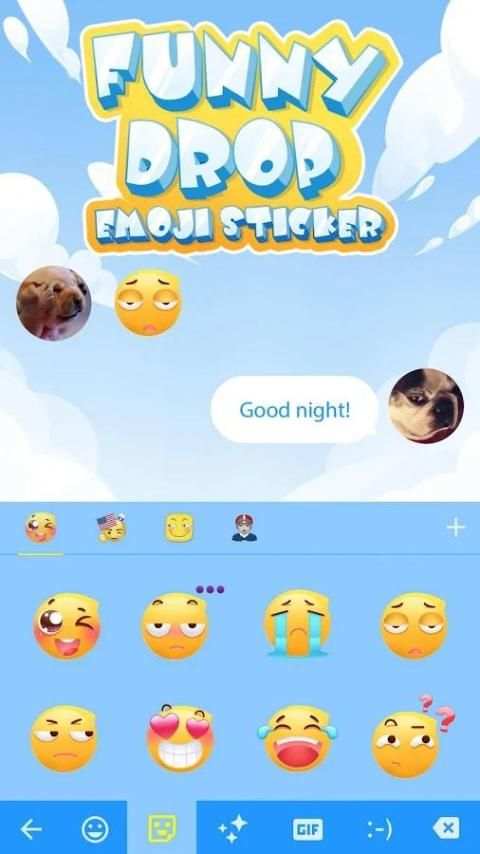 Funny Drop Emoji Sticker स्क्रीनशॉट 3