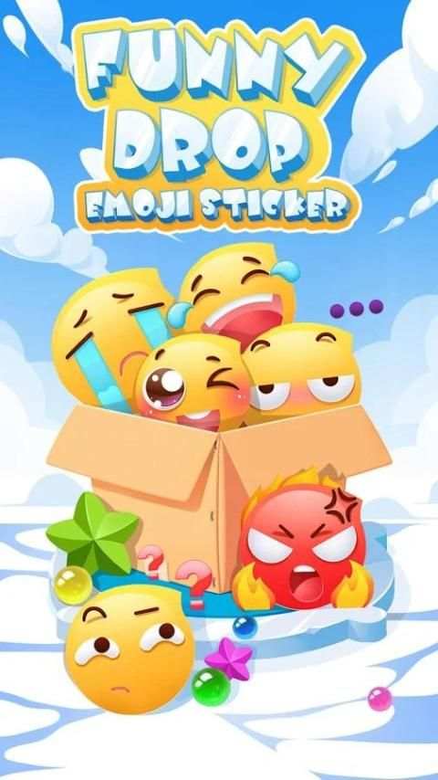 Funny Drop Emoji Sticker स्क्रीनशॉट 1