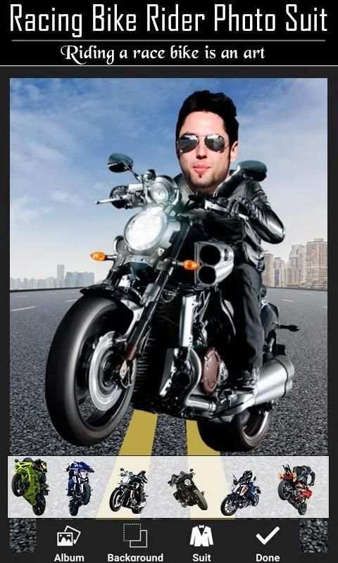 Men Racing Bike Rider Photo Suit : Man Moto Bike स्क्रीनशॉट 2