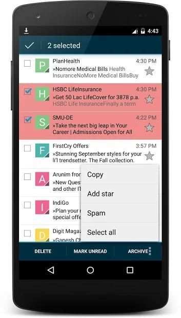Mails - Yahoo, Outlook & more screenshot 1