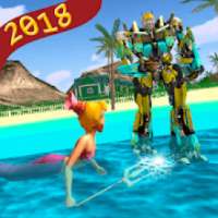 Robot Mermaid Attack Game : Robot Transformation