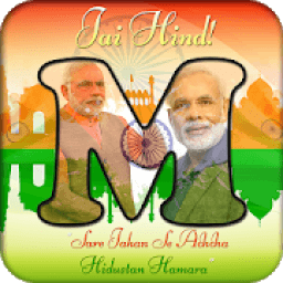 Indian Flag Letter Wallpaper with Photo icon