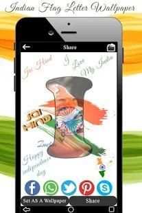 Indian Flag Letter Wallpaper with Photo screenshot 1