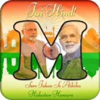 Indian Flag Letter Wallpaper with Photo on 9Apps