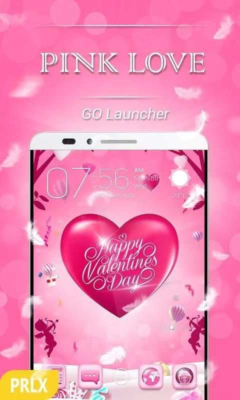 Pink Love 3D Go Launcher Theme screenshot 5