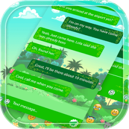 ikon Cute Jungle Message SMS Theme for iMessage