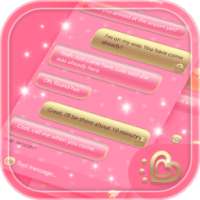Pink Love SMS Theme - Heart Bubble Theme For Girl