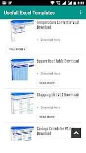 Useful Excel Templates screenshot 4