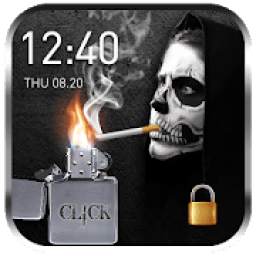 2018 Skull Lighter Lock Screen - Click to Unlock