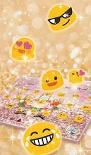 Glittering Diamond Unicorn Keyboard Theme screenshot 1