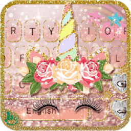 Glittering Diamond Unicorn Keyboard Theme icon