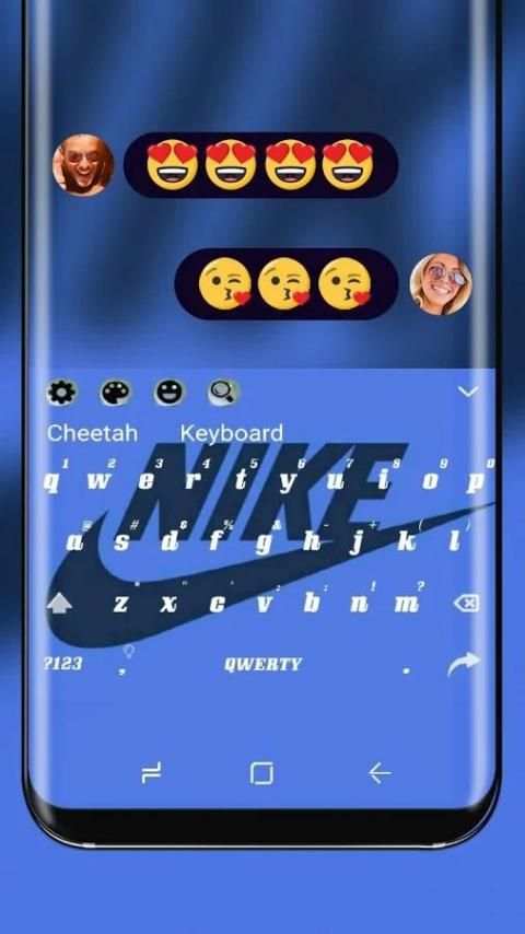ब्लू नाइके कीबोर्ड थीम स्क्रीनशॉट 3