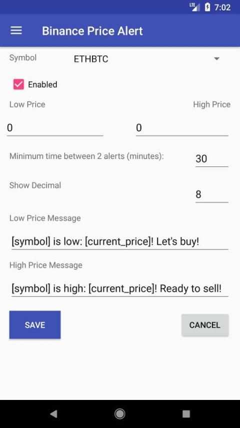 Binance Alert - Notify Price and Order status screenshot 7