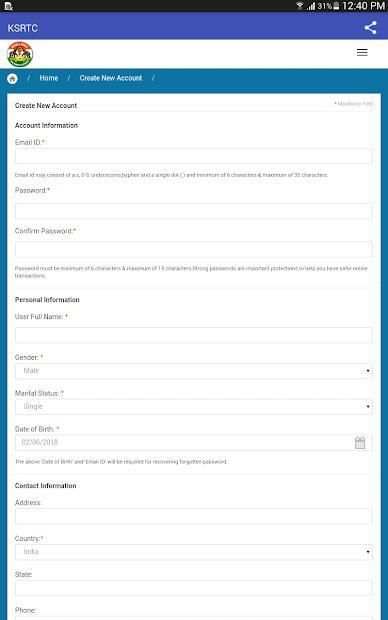 KSRTC - Kerala SRTC Bus Ticket Booking screenshot 4