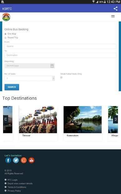 KSRTC - Kerala SRTC Bus Ticket Booking screenshot 3