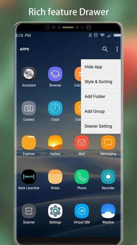 Note 8 Launcher - Galaxy Note8 launcher, theme screenshot 5