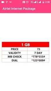 Airtel Internet Package स्क्रीनशॉट 3