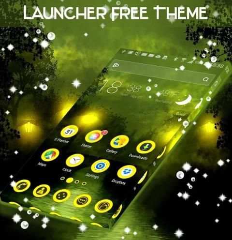 Green Forest Launcher Theme स्क्रीनशॉट 1