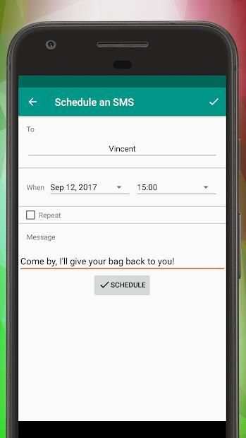 SMS Message Scheduler - Advanced screenshot 2